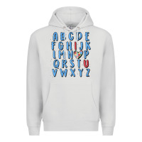 Dove Grey alphabet autism awareness Premium Hoodie - MaliasSmallBusiness