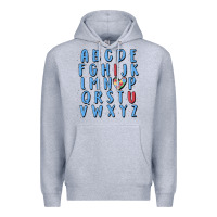 Heather Grey alphabet autism awareness Premium Hoodie - MaliasSmallBusiness