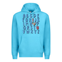 Ocean Blue alphabet autism awareness Premium Hoodie - MaliasSmallBusiness