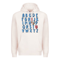 Pale Pink alphabet autism awareness Premium Hoodie - MaliasSmallBusiness