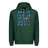 Sports Green alphabet autism awareness Premium Hoodie - MaliasSmallBusiness