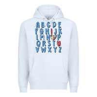 White alphabet autism awareness Premium Hoodie - MaliasSmallBusiness