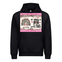 Black it takes a big to shape little minds Urban Hoodie - MaliasSmallBusiness
