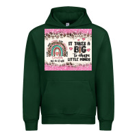 Forest Green it takes a big to shape little minds Urban Hoodie - MaliasSmallBusiness