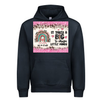 Navy it takes a big to shape little minds Urban Hoodie - MaliasSmallBusiness