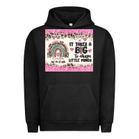 Pigment Black it takes a big to shape little minds Urban Hoodie - MaliasSmallBusiness