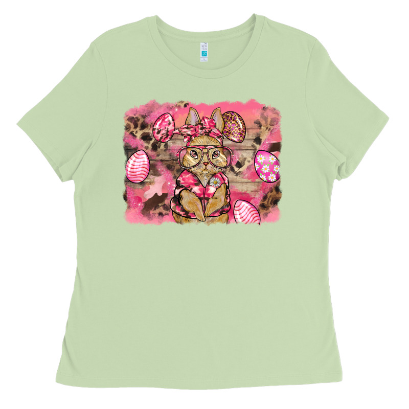 Pink Camouflage Bunny Background Ladies Tee by BarkalooDesign | Teevron