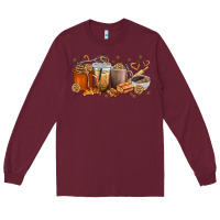 Burgundy cookie coffee cups Long Sleeve Tee - texasbilliewilder