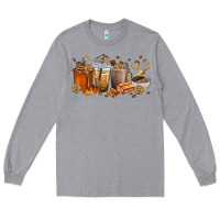 Heather Grey cookie coffee cups Long Sleeve Tee - texasbilliewilder