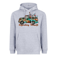 Heather Grey respiratory therapist truck Heavyweight Hoodie - RacoonDesign