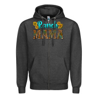 Charcoal Heather ranch mama Zipper Hoodie - texasbilliewilder