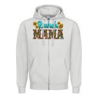 Dove Grey ranch mama Zipper Hoodie - texasbilliewilder