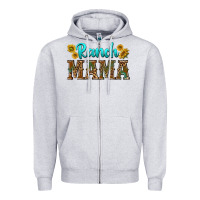 Heather Grey ranch mama Zipper Hoodie - texasbilliewilder