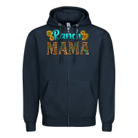 Navy ranch mama Zipper Hoodie - texasbilliewilder