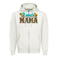 Oatmeal Heather ranch mama Zipper Hoodie - texasbilliewilder