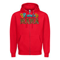 Red ranch mama Zipper Hoodie - texasbilliewilder