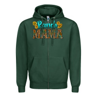 Sports Green ranch mama Zipper Hoodie - texasbilliewilder