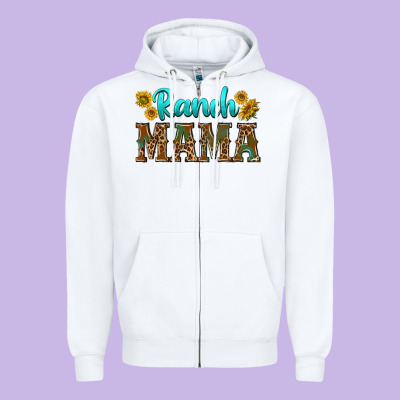 Ranch Mama Zipper Hoodie Designed By Texasbilliewilder