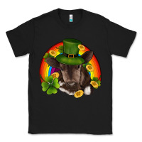 Black st patricks day baby cow shamrock rainbow gold Classic Tee - RanaPortraitStore