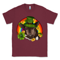 Burgundy st patricks day baby cow shamrock rainbow gold Classic Tee - RanaPortraitStore