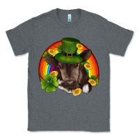 Charcoal Heather st patricks day baby cow shamrock rainbow gold Classic Tee - RanaPortraitStore