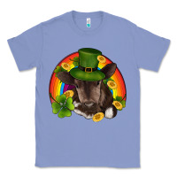 Colony Blue st patricks day baby cow shamrock rainbow gold Classic Tee - RanaPortraitStore
