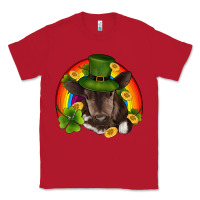 Red st patricks day baby cow shamrock rainbow gold Classic Tee - RanaPortraitStore