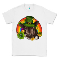 White st patricks day baby cow shamrock rainbow gold Classic Tee - RanaPortraitStore