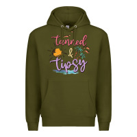 Army Green tanned and tipsy Premium Hoodie - MaliasSmallBusiness