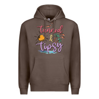 Coffee tanned and tipsy Premium Hoodie - MaliasSmallBusiness