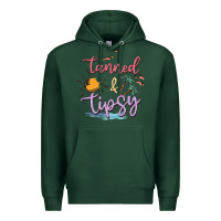 Sports Green tanned and tipsy Premium Hoodie - MaliasSmallBusiness