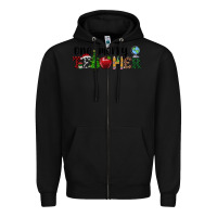 Black one merry teacher Zipper Hoodie - RanaPortraitStore