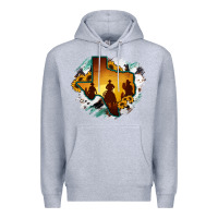 Heather Grey Horsehide Texas Map Cowboys Flag Premium Hoodie - RanaPortraitStore