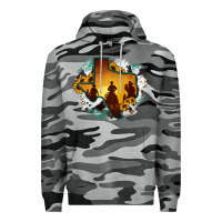 Slate Camo Horsehide Texas Map Cowboys Flag Premium Hoodie - RanaPortraitStore