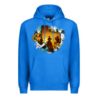 True Royal Horsehide Texas Map Cowboys Flag Premium Hoodie - RanaPortraitStore