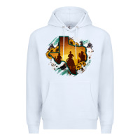 White Horsehide Texas Map Cowboys Flag Premium Hoodie - RanaPortraitStore