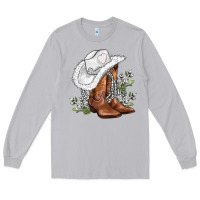 Moon Dust white  cowgirl  and roses Long Sleeve Tee - AdoDesignShop