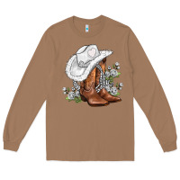 Toasted Coconut white  cowgirl  and roses Long Sleeve Tee - AdoDesignShop