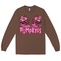 Chestnut save the pumpkins breast cancer Long Sleeve Tee - RanaPortraitStore