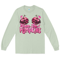 Matcha save the pumpkins breast cancer Long Sleeve Tee - RanaPortraitStore