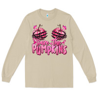 Mushroom save the pumpkins breast cancer Long Sleeve Tee - RanaPortraitStore