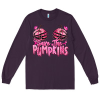 Plum save the pumpkins breast cancer Long Sleeve Tee - RanaPortraitStore