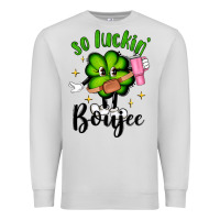 Dove Grey so luckin boujee Premium Sweatshirt - Artiststas