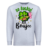 Heather Grey so luckin boujee Premium Sweatshirt - Artiststas