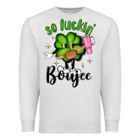 Oatmeal Heather so luckin boujee Premium Sweatshirt - Artiststas