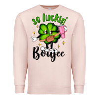 Pale Pink so luckin boujee Premium Sweatshirt - Artiststas