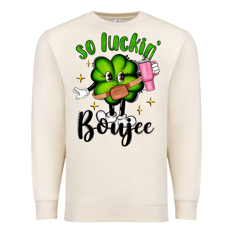 So Luckin Boujee Premium Sweatshirt by Artiststas | Teevron