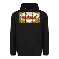 Black sunflowers and butterflies mama license plate Heavyweight Hoodie - HRA Design Shop