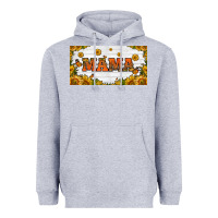 Heather Grey sunflowers and butterflies mama license plate Heavyweight Hoodie - HRA Design Shop