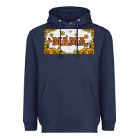 Navy sunflowers and butterflies mama license plate Heavyweight Hoodie - HRA Design Shop